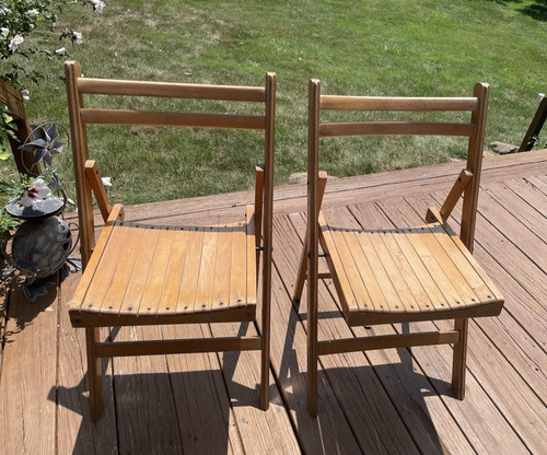 Set sedie pieghevoli vintage - 2,